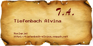 Tiefenbach Alvina névjegykártya